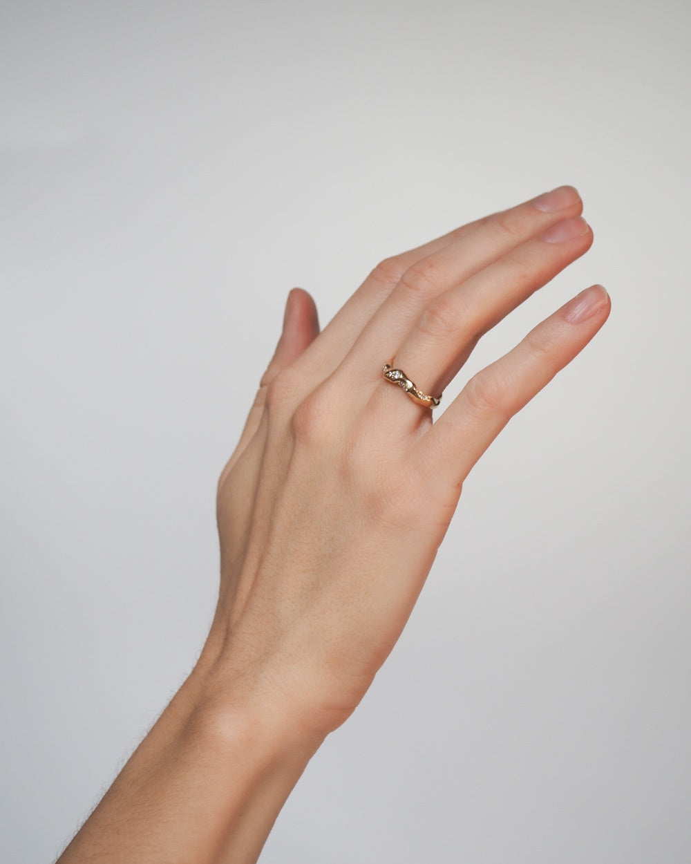 Kaya med diamanter fingerring i sølv