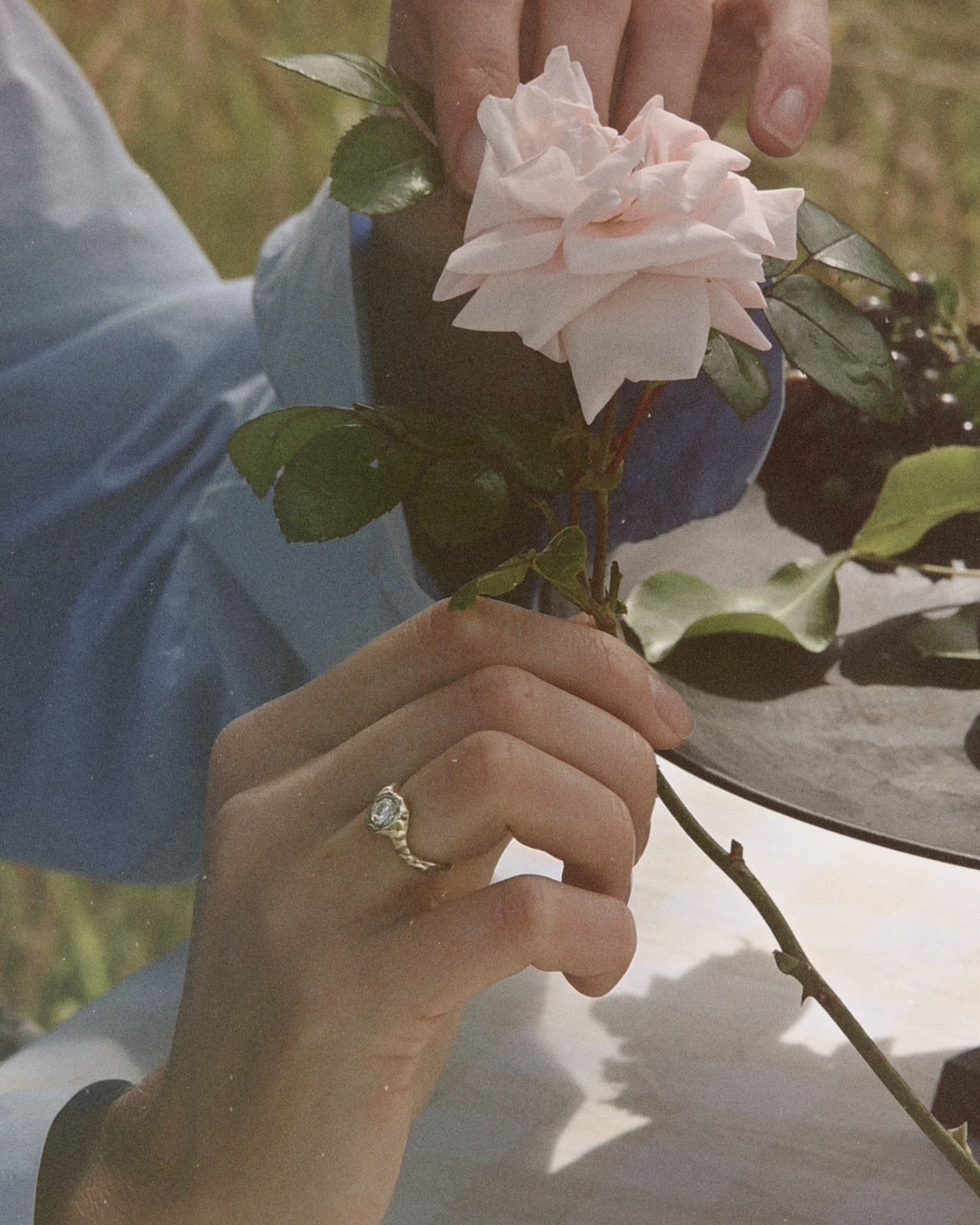 Safi fingerring i 14 karat hvidguld