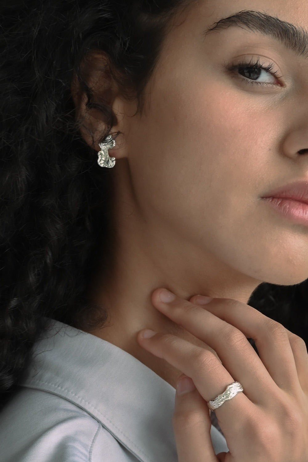 Elli fingerring i forgyldt