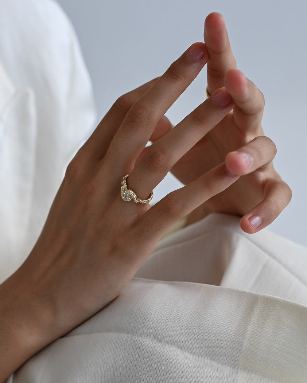 Merle fingerring i 14 karat guld