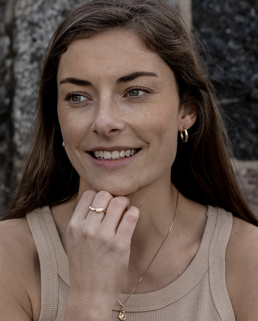 Beate fingerring i 14 karat guld
